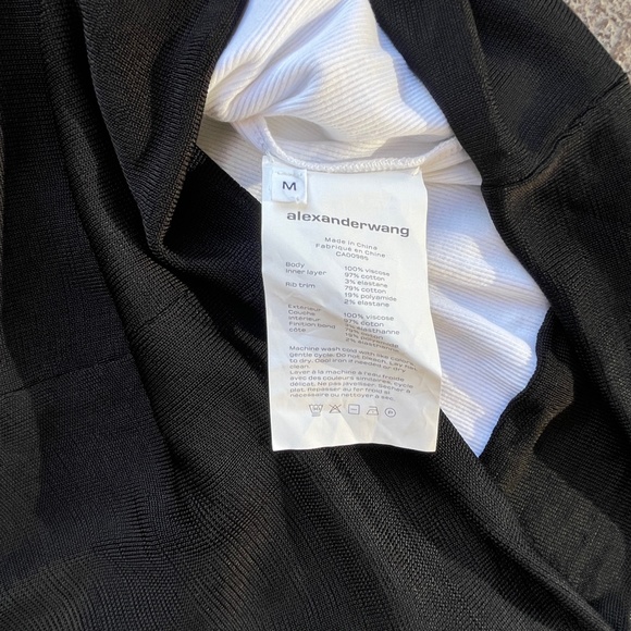 ALEXANDER WANG.T Layered Ribbed Jersey and Stretch-Knit Mini Tank Dress MEDIUM - Picture 14 of 14